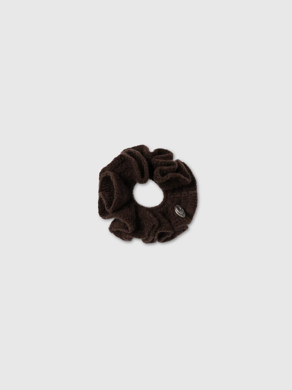 NIEEH Cashmere Bouquet Scrunchie_Brown