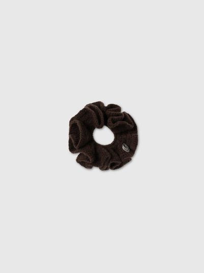 NIEEH Cashmere Bouquet Scrunchie_Brown