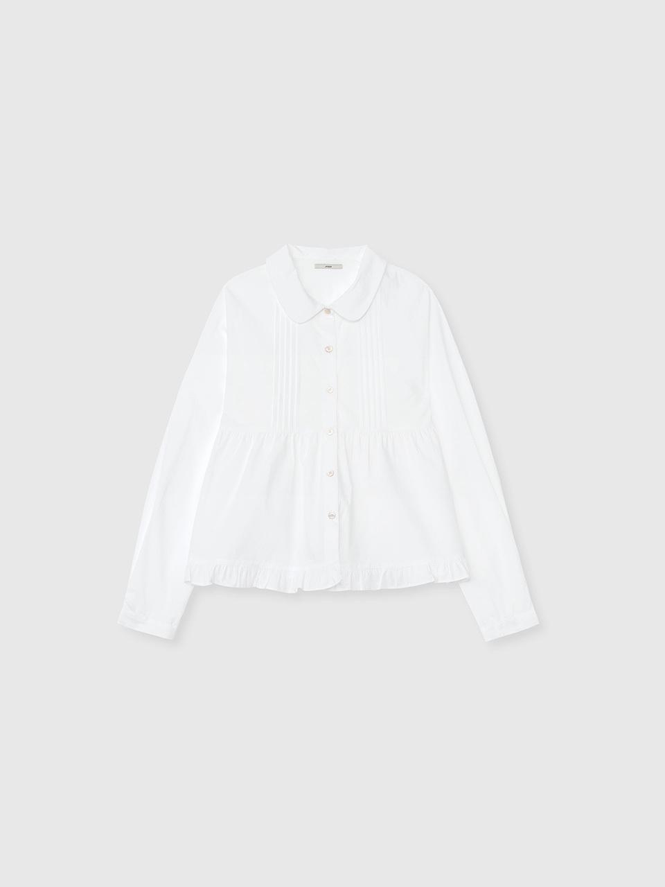 NIEEH FRILL BLOUSE [WHITE]