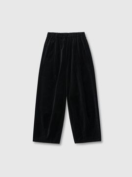 NIEEH High Rise Velvet Tapered Pants [Black]