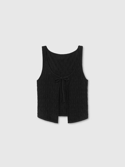 NIEEH Maze Knit Vest - Black