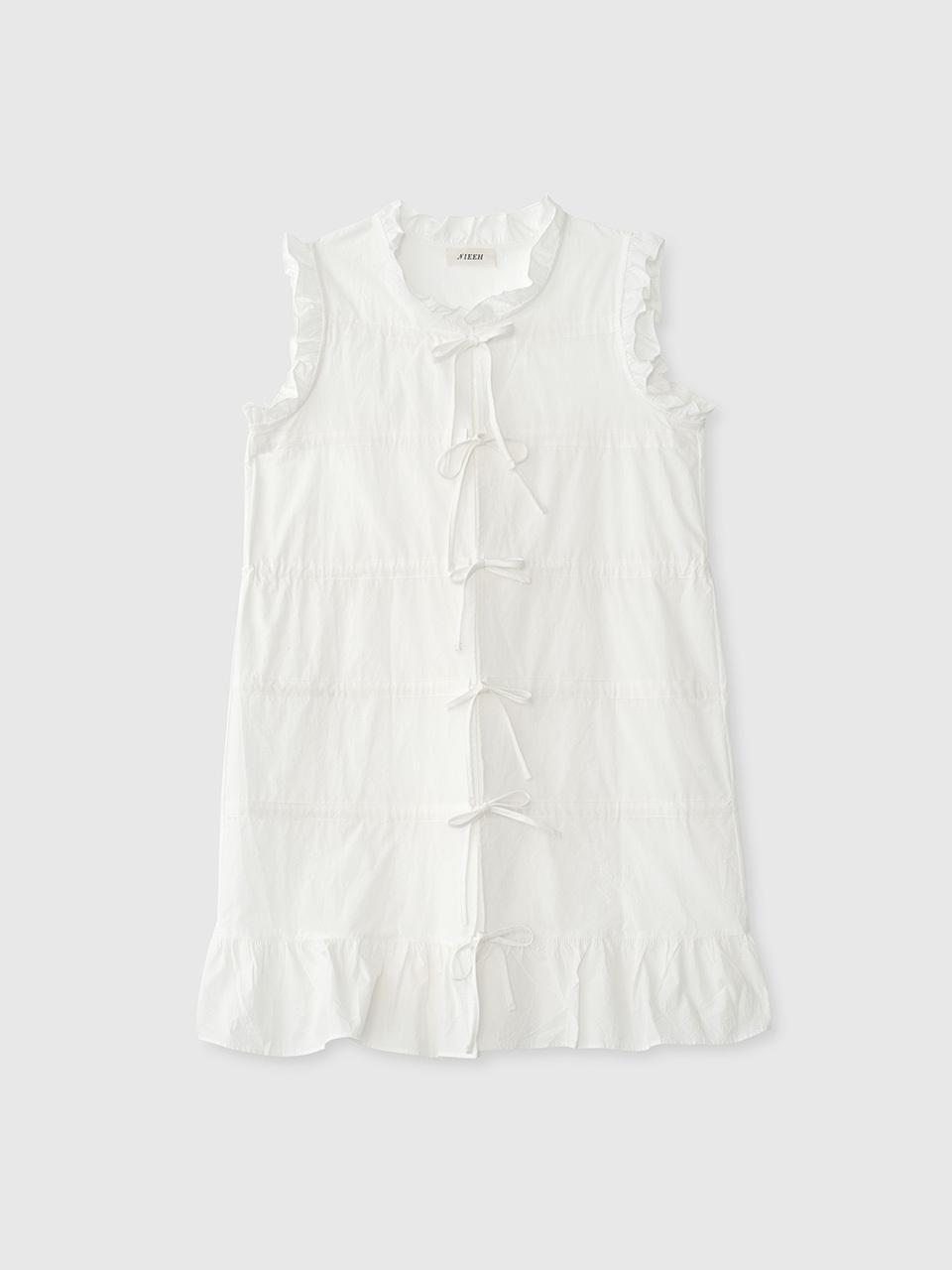 NIEEH RIBBON TIE DRESS_WHITE