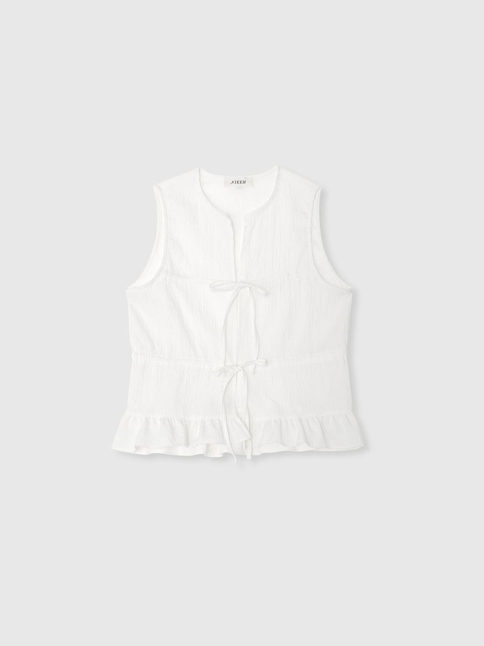 NIEEH ROSE SLEVELESS_WHITE