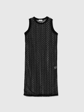 NIEEH SHEER JACQUARD DRESS_BLACK