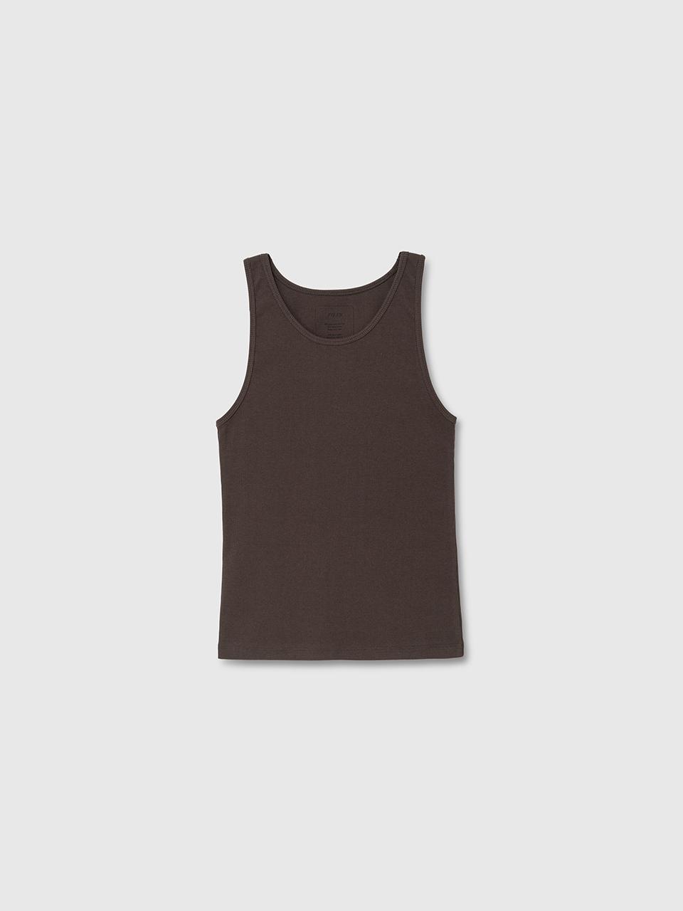NIEEH Slim Sleeveless Top - Brown