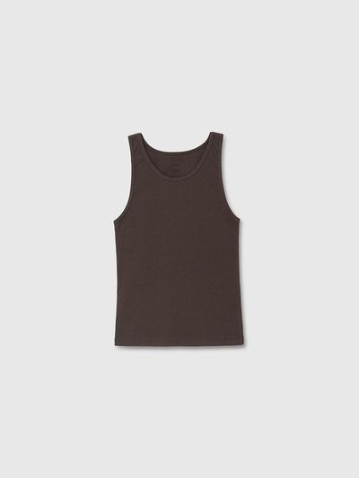 NIEEH Slim Sleeveless Top - Brown