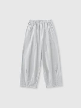 NIEEH Velvet Tapered High Rise Pants [Gray]