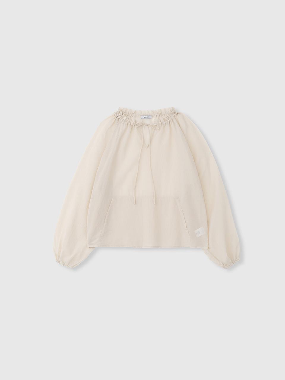NIEEH WASHED LIGHT COTTON BLOUSE_BEIGE