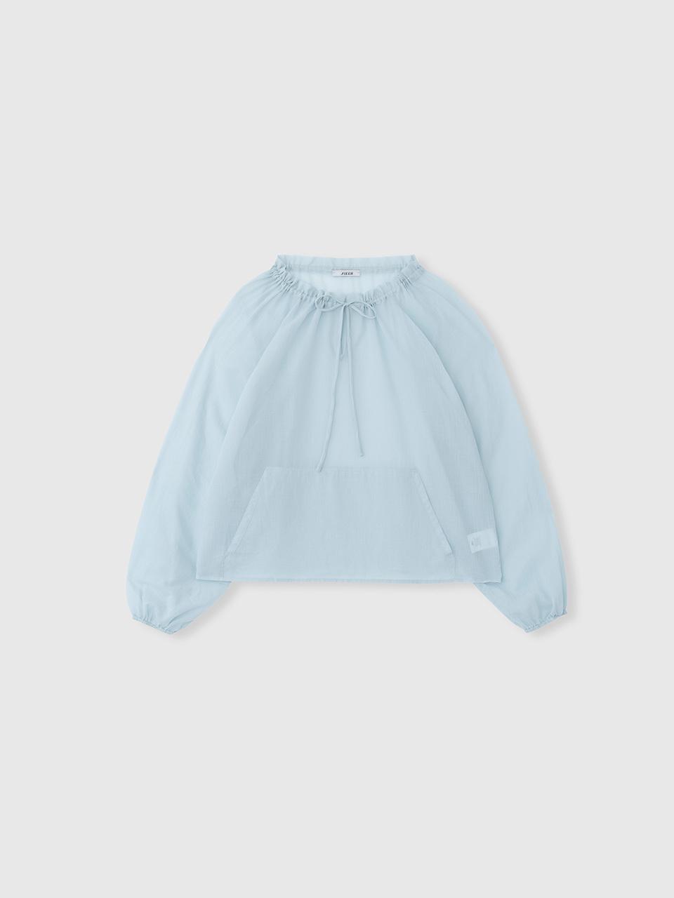 NIEEH WASHED LIGHT COTTON BLOUSE_BLUE