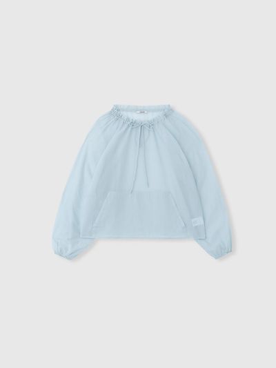 NIEEH WASHED LIGHT COTTON BLOUSE_BLUE