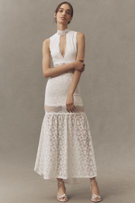 Nightcap Cheval Sleeveless Stretch Lace Maxi Dress