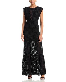 Nightcap - Hibiscus Lace Maxi Dress
