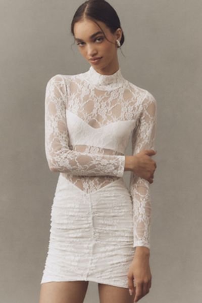 Nightcap - Sheer Stretch Lace Mini Dress