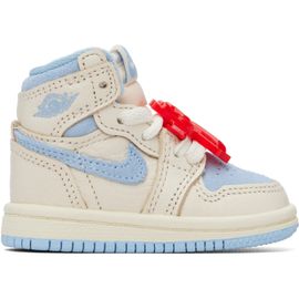 Nike Jordan Nike Jordan Baby Off-White & Blue Jordan 1 Retro High OG Sneakers