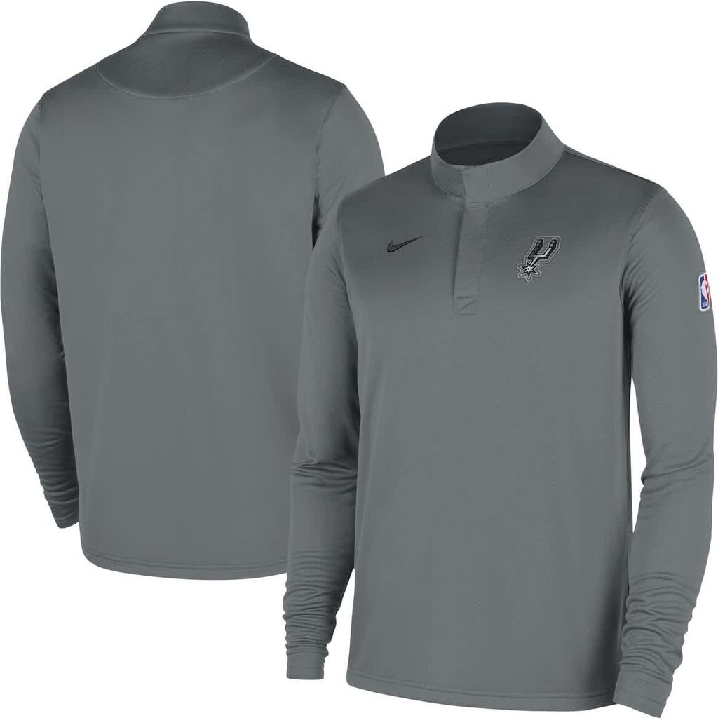 Nike Men's Nike Silver San Antonio Spurs 2025/26 Authentic Coaches Quarter-Zip Dri-Fit Top 