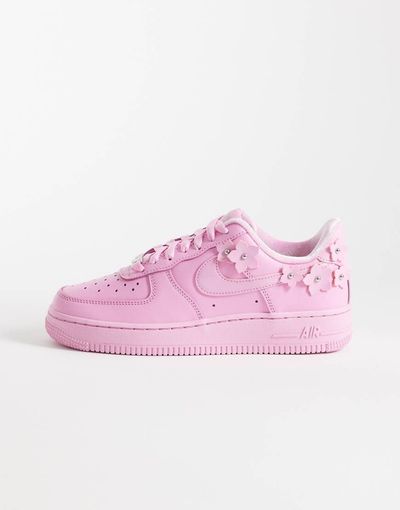 Nike Air Force 1 '07 Floral Detail Sneakers In Pink