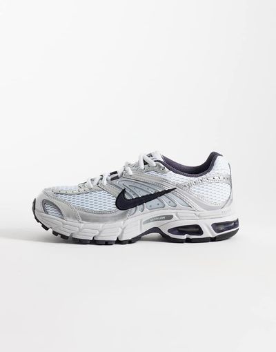 Nike Nike Air Max Moto 2K sneakers in blue and metallic silver