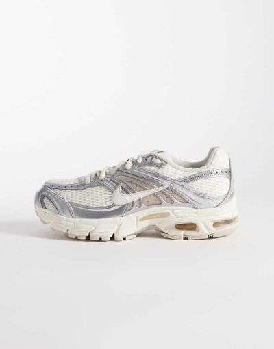 Nike Nike Air Max Moto 2K sneakers with metallic detailing in cream and silver