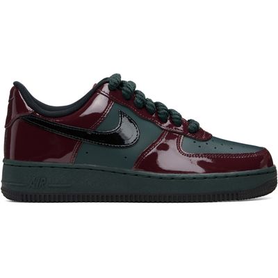 Nike Nike Burgundy & Green Air Force 1 '07 LV8 Sneakers