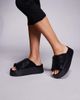 Nike Nike Calm platform cozy slides in black - 1