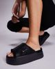Nike Nike Calm platform cozy slides in black - 3