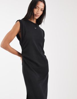 Nike Nike Chill ankle length dress with swoosh detail in black