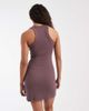 Nike Nike Chill ribbed tank dress in brown - 4