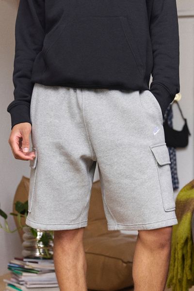 Nike Nike Club Fleece Cargo Short in Dark Grey, Men's at Urban Outfitters