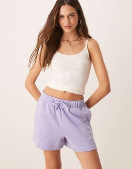 Nike Nike Club fleece retro logo shorts in purple-Orange