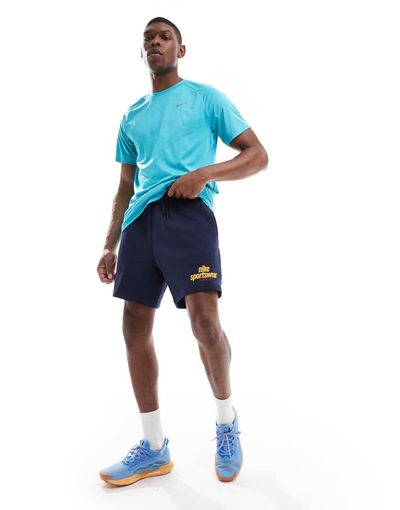 Nike Nike Club French Terry shorts with logo in navy