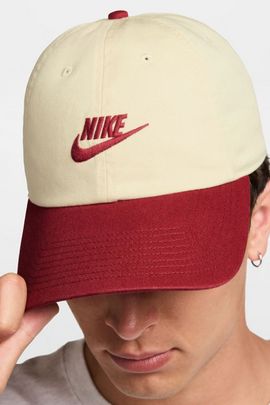 Nike Nike Club Futura Wash Baseball Hat in Light Khaki/Team Crimson, Men's at Urban Outfitters