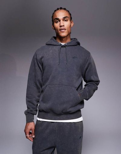 Nike Nike Club Wash hoodie in dark gray