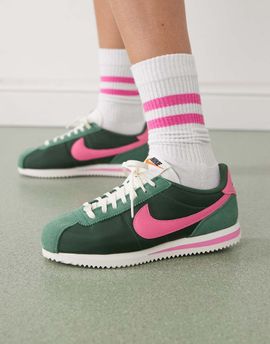 Nike Nike Cortez sneakers in green and pink