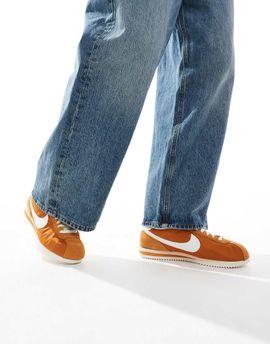 Nike Nike Cortez textile sneakers in light brown and white-Blue