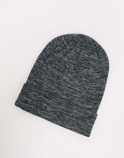 Nike Nike cuffed swoosh beanie in gray-Grey