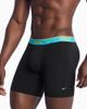 Nike Nike Dri-FIT Essential Cotton 3 pack boxer briefs with navy/red/blue waistbands in black - 2