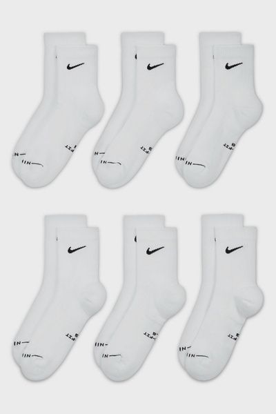Nike Nike Elevated Micro Crew Socks 6-Pack in White, Men's at Urban Outfitters
