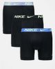 Nike Nike Elite 3 performance pack boxer briefs in black with black/purple/gray waistbands - 1