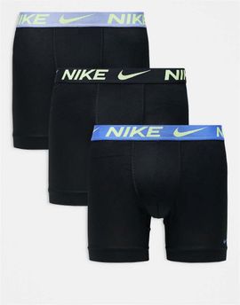 Nike Nike Elite 3 performance pack boxer briefs in black with black/purple/gray waistbands