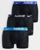Nike Nike Elite Breathe 3 pack boxer briefs with blue/black waistbands in black - 1