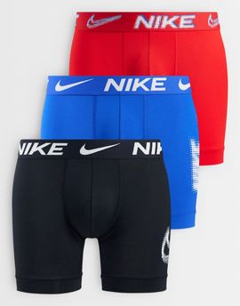 Nike Nike Essential Micro 3 pack boxer briefs in black/red/blue-Multi