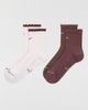 Nike Nike Everyday Elevated Ruffle Edge Crew Socks 2-Pack in Off-White, Women's at Urban Outfitters - 1