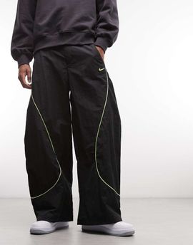 Nike Nike F.R.O.G wide pants in black and neon green