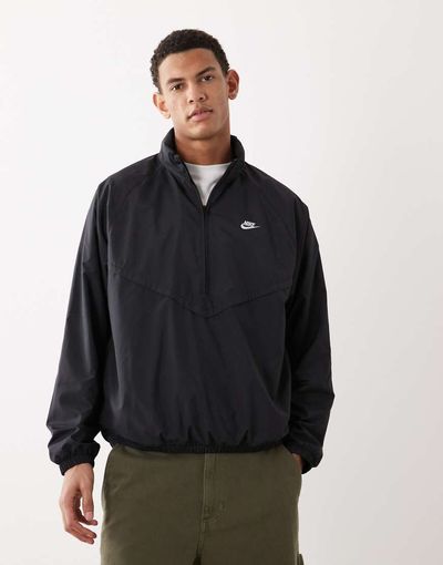 Nike Nike half zip logo jacket in black