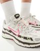 Nike Nike P-6000 sneakers in off white, pink and green - 3