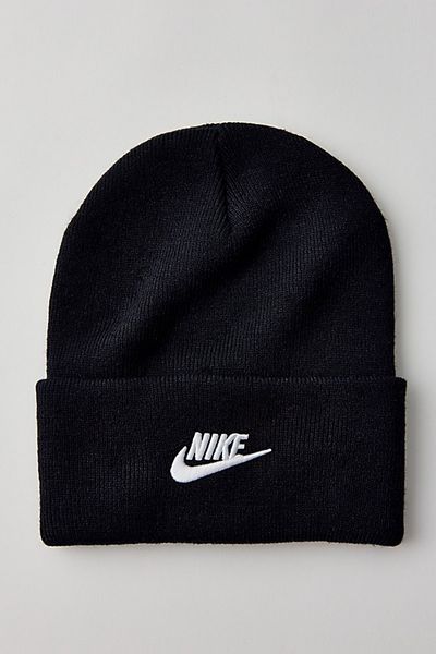 Nike Nike Peak Futura Logo Beanie in Black, Women's at Urban Outfitters