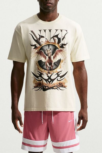 Nike Nike Pegasus Graphic Max 90 Basketball Tee in Cream, Men's at Urban Outfitters