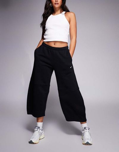 Nike Nike Phoenix barrel leg pants in black