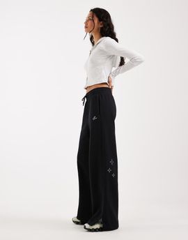 Nike Nike Phoenix Fleece goddess rhinestone sweatpants in black