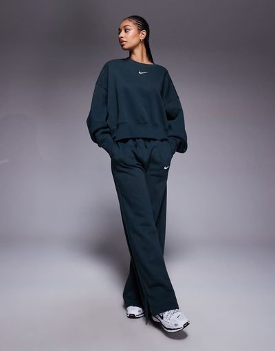 Nike Nike Phoenix Fleece oversized sweatpants in dark green